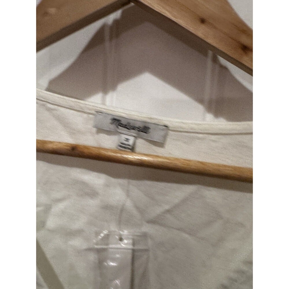 NWT Madewell Cream Cotton Boho Maxi Dress - Size 2X Side Button - Picture 6 of 14
